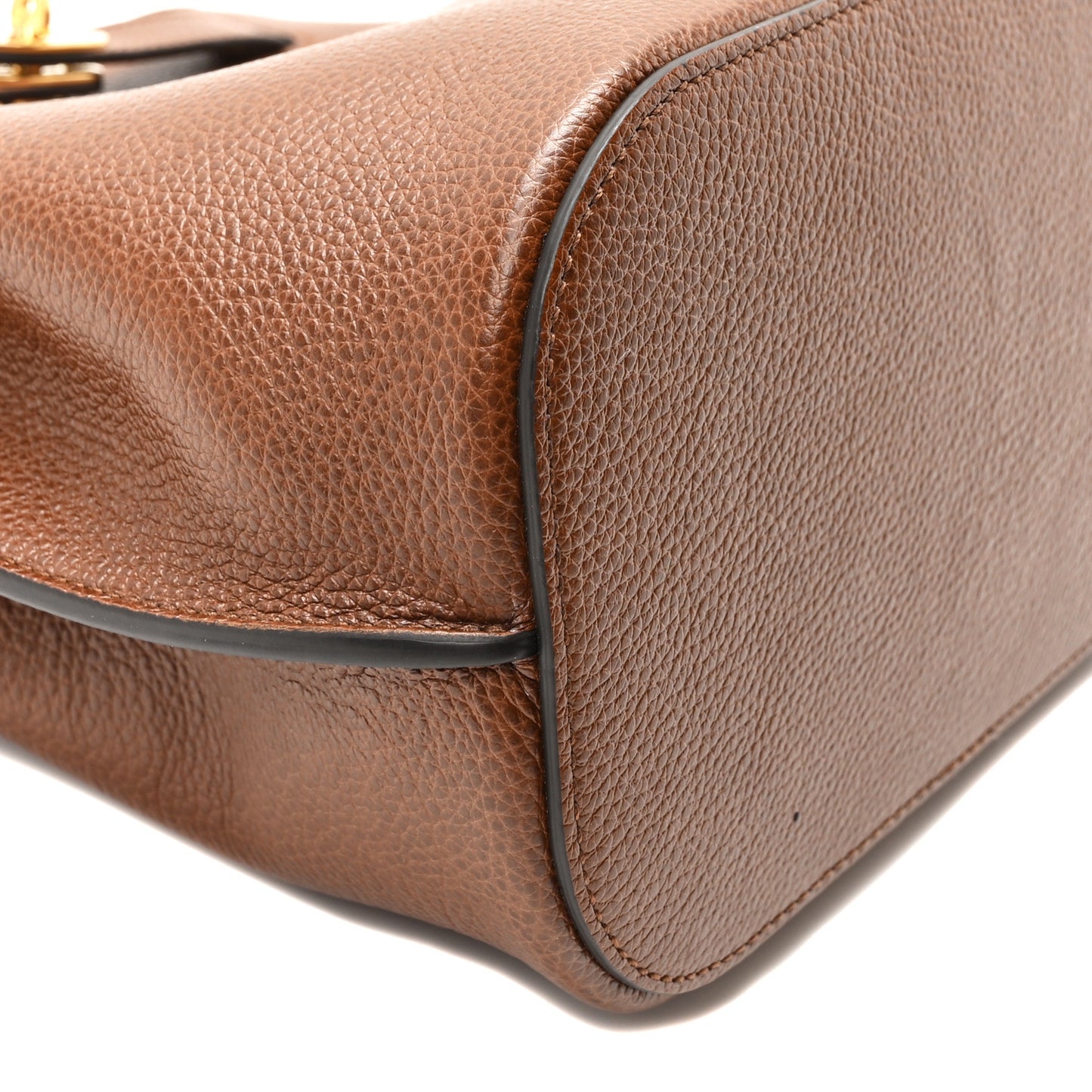 Grained Calfskin Islington Bucket Bag Oak