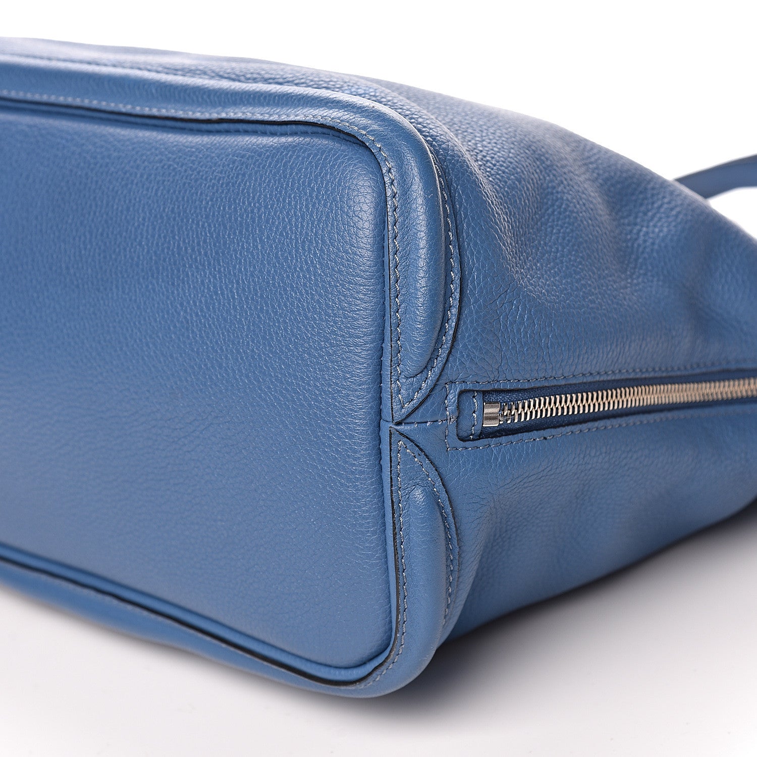 Alexander McQueen Pebbled Calfskin Skull Padlock Tote Blue 16 of 16