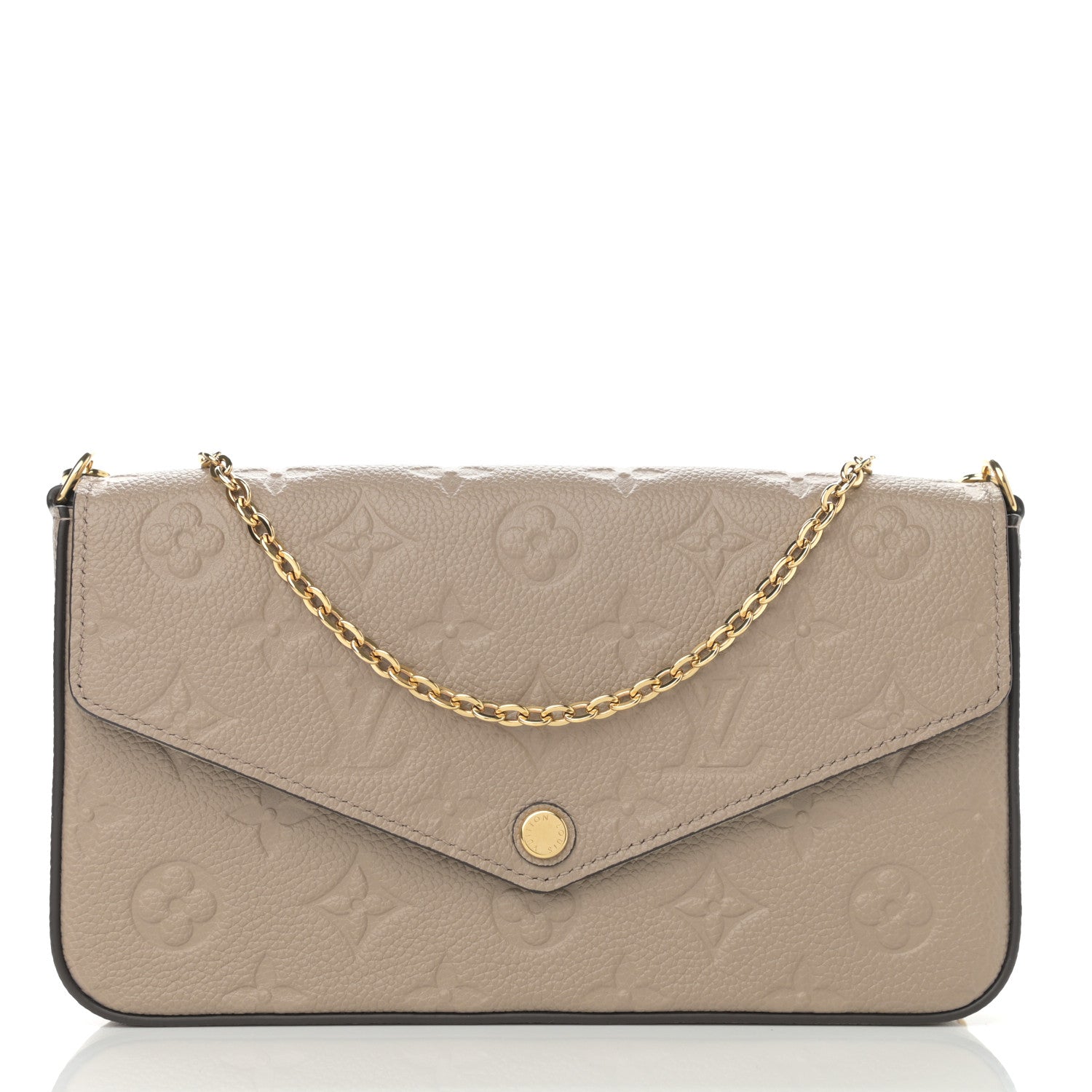 Louis Vuitton Empreinte Pochette Felicie Chain Wallet Tourterelle 2 of 8