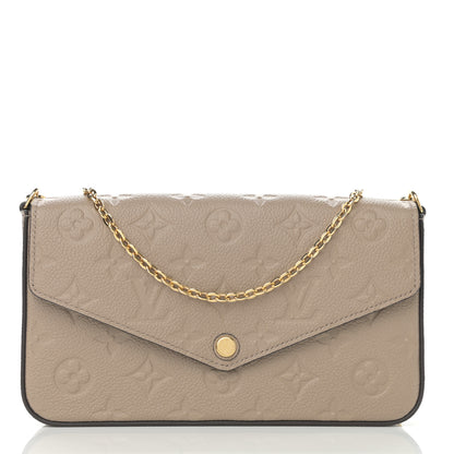 Louis Vuitton Empreinte Pochette Felicie Chain Wallet Tourterelle 2 of 8
