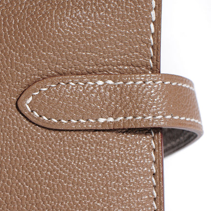 Hermes Chevre Mysore Kelly Longue Wallet Etoupe 14 of 16