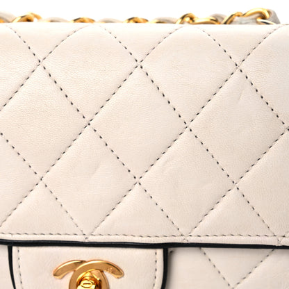Chanel Lambskin Quilted Mini Square Flap White 17 of 17