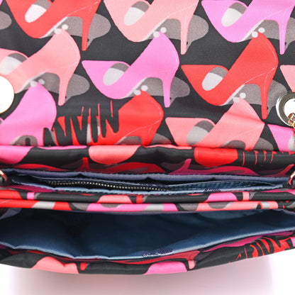 Lanvin Canvas Shoe Print Shoulder Bag Multicolor 4 of 7