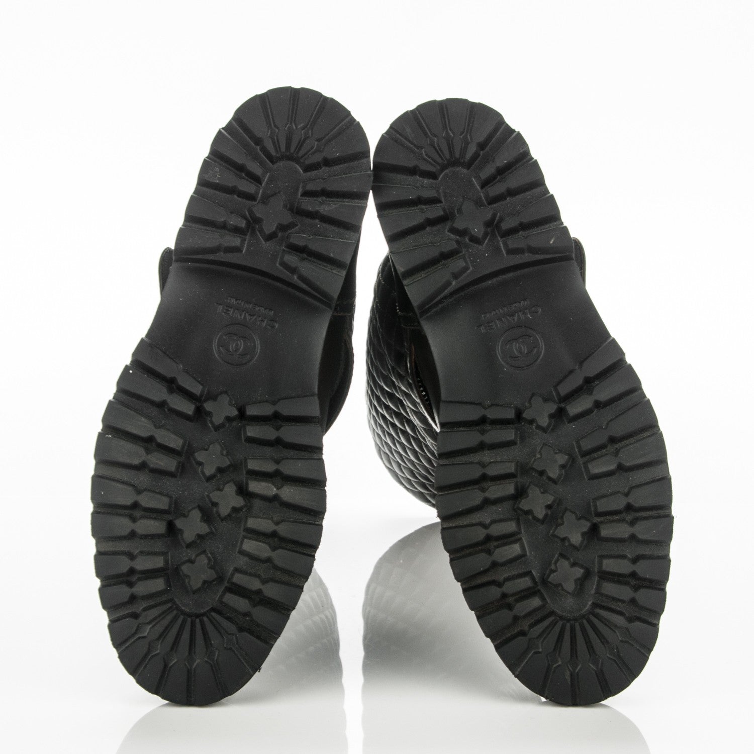 Chanel Calfskin Quilted Biker Boots 39 Dark Brown 5 of 6