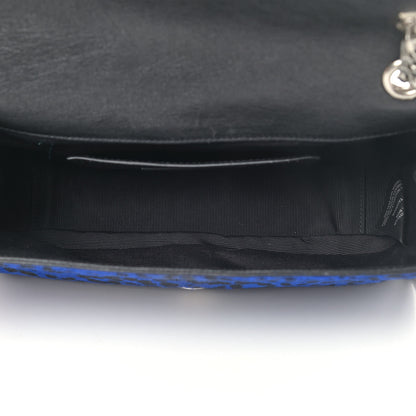 Saint Laurent Pony Hair Calfskin Monogram Leopard Print Medium Punk Chain Bag Blue 4 of 5
