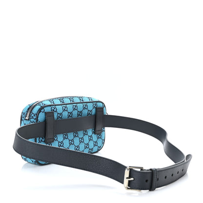 Gucci Monogram Multicolor Textured Calfskin Retro Interlocking G Belt Bag Light Blue 3 of 9