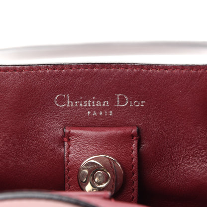 Christian Dior Smooth Calfskin Medium Tri-Color Diorissimo Tote Pink Grey Burgundy 7 of 11