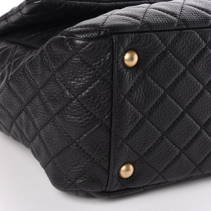 Chanel Calfskin Quilted XXL Travel Flap Bag Black 5 of 11