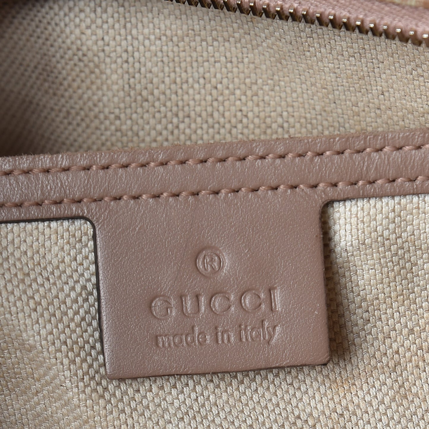 GG Supreme Monogram Medium Zippered Shopping Tote Winter Rose