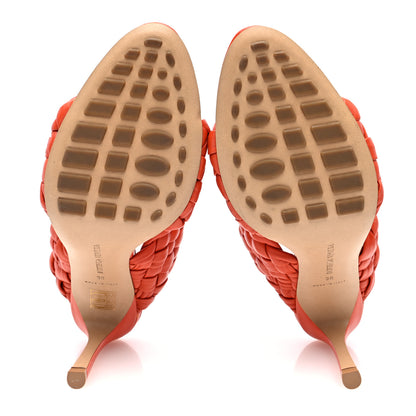 Bottega Veneta Nappa Twisted Padded Intrecciato Curve Slide Sandals 38 Paprika 5 of 8