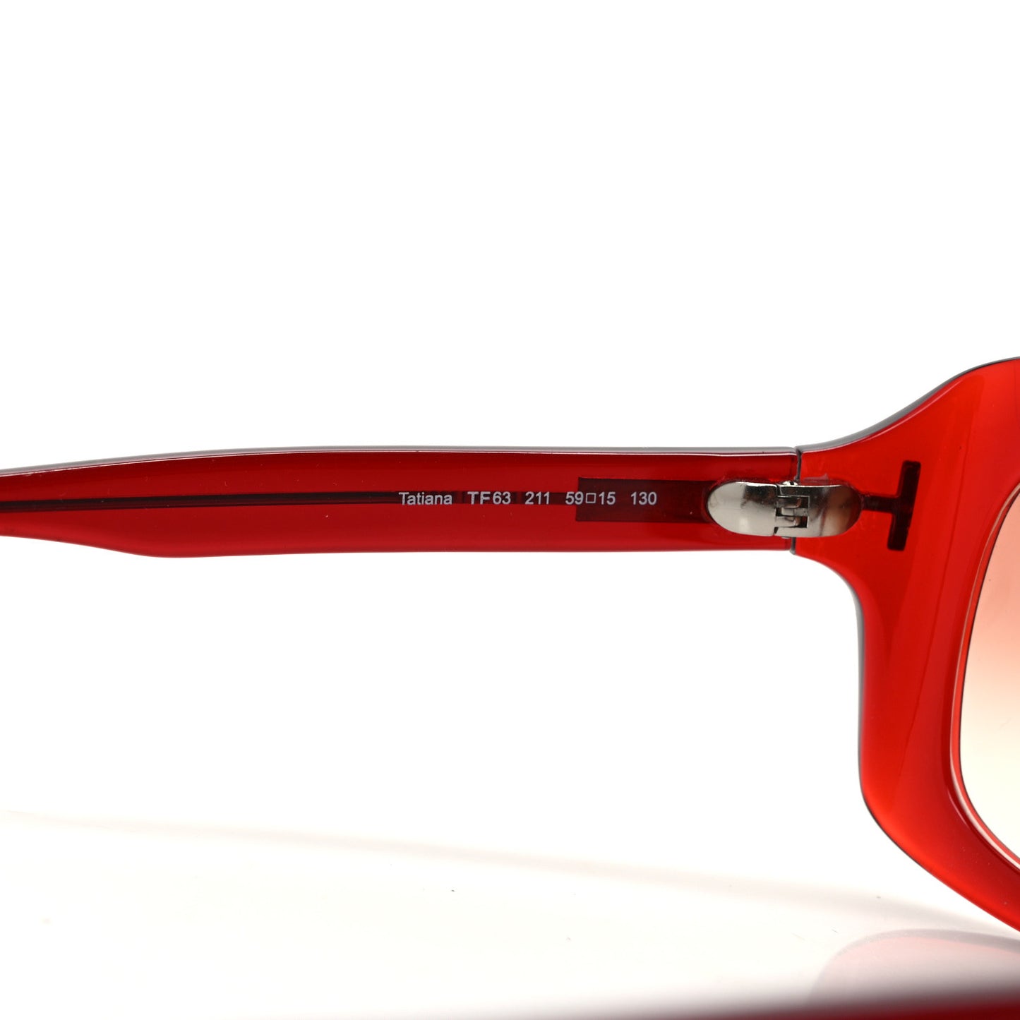 Acetate Tatiana Sunglasses TF63 Red