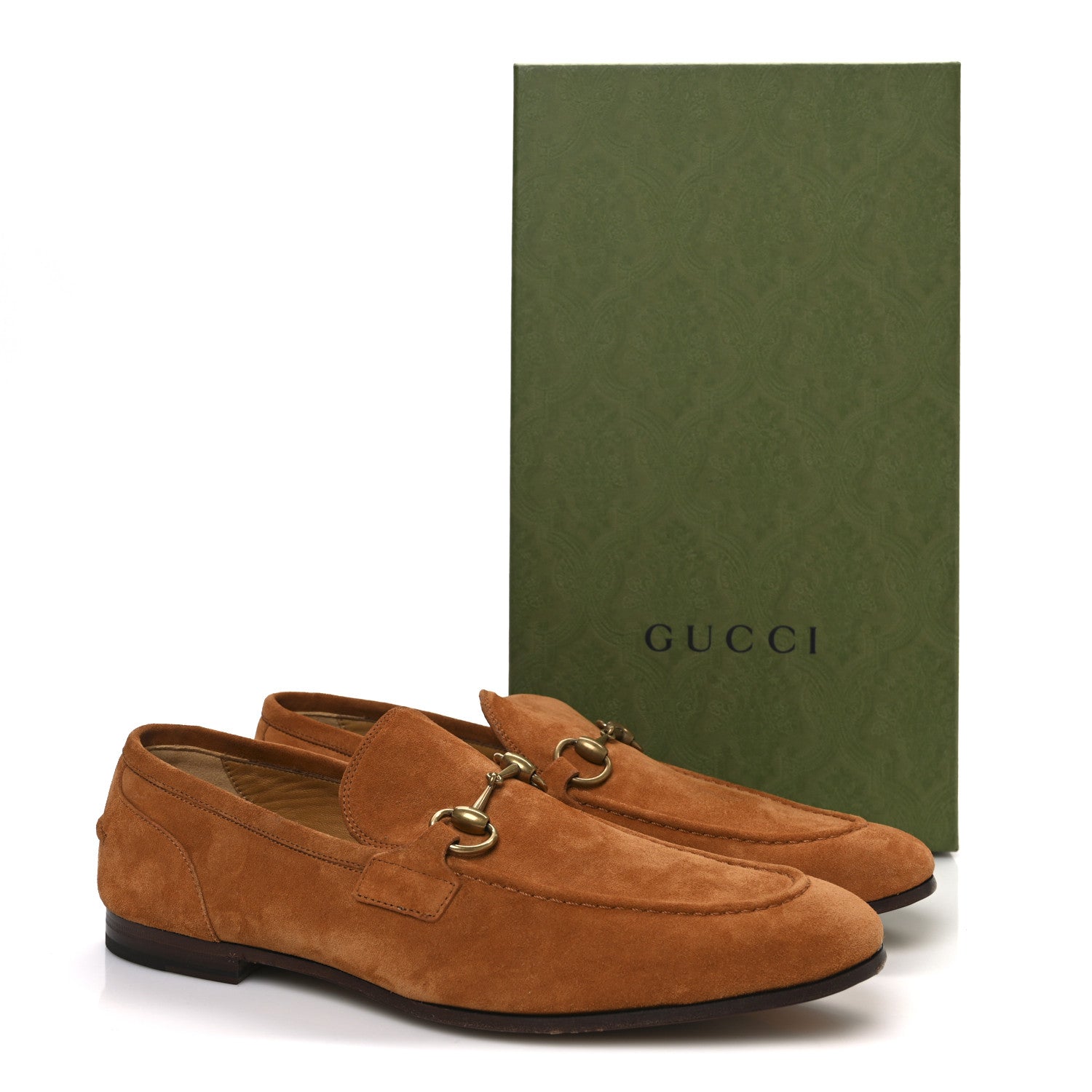 Gucci Suede Horsebit Mens Jordaan Loafers 9.5 Harness Brown 11 of 11