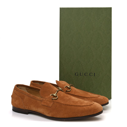 Gucci Suede Horsebit Mens Jordaan Loafers 9.5 Harness Brown 11 of 11