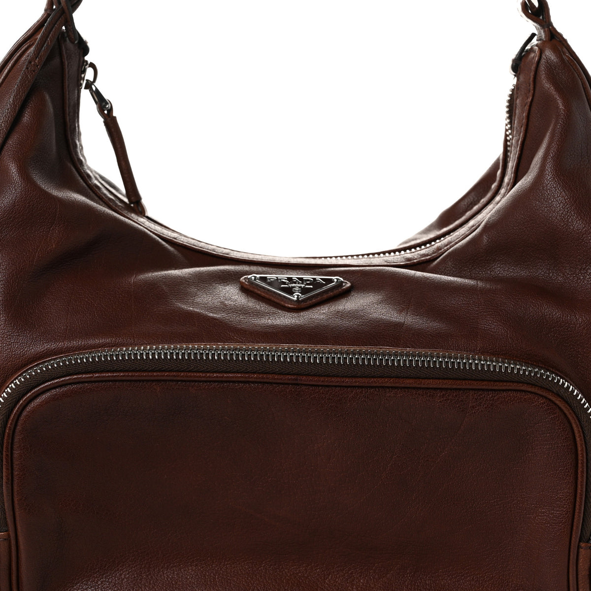 Washed Calfskin Re-Edition 2005 Sacca Hobo Cocoa