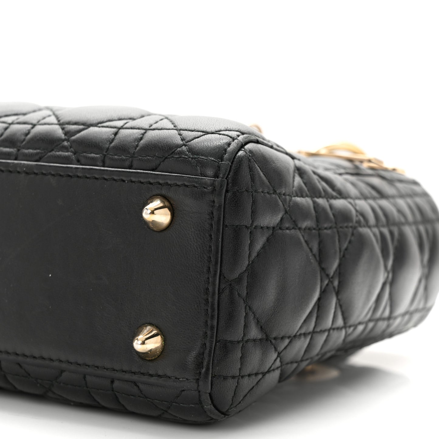 Lambskin Cannage Small Lucky Badges My Lady Dior Black