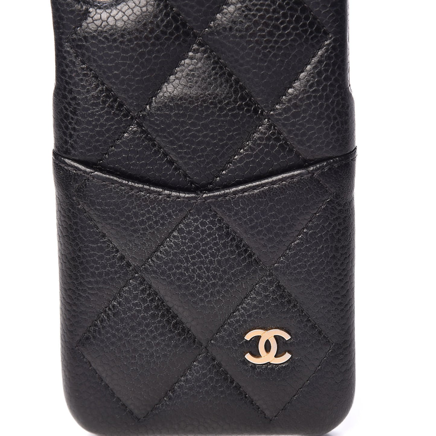 Caviar Quilted iPhone X Coco Tech Case Black