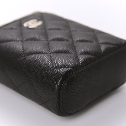 Chanel Caviar Quilted Small Vertical Coco Beauty Vanity Case With Chain Black 6 of 10