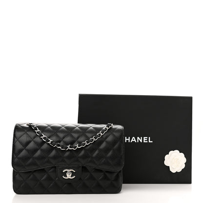 Chanel Caviar Quilted Jumbo Double Flap Black 11 of 11