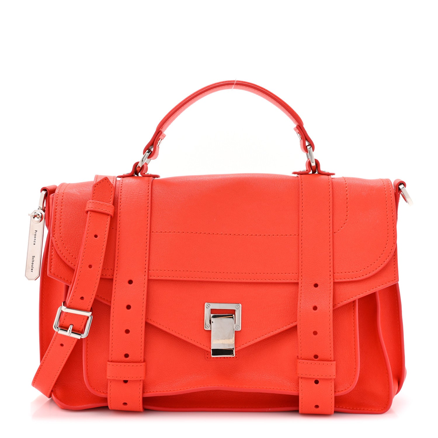 Proenza Schouler Lambskin Medium PS1 Satchel Orange 1 of 12