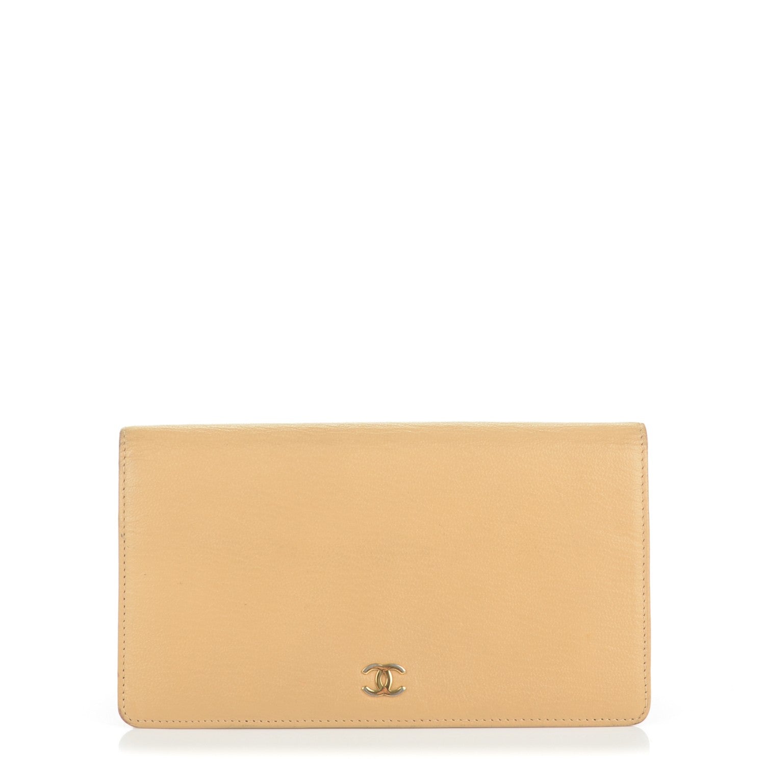 Chanel Goatskin CC Yen Wallet Beige 1 of 11