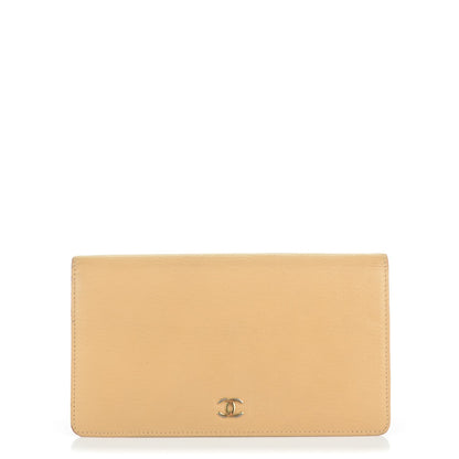 Chanel Goatskin CC Yen Wallet Beige 1 of 11