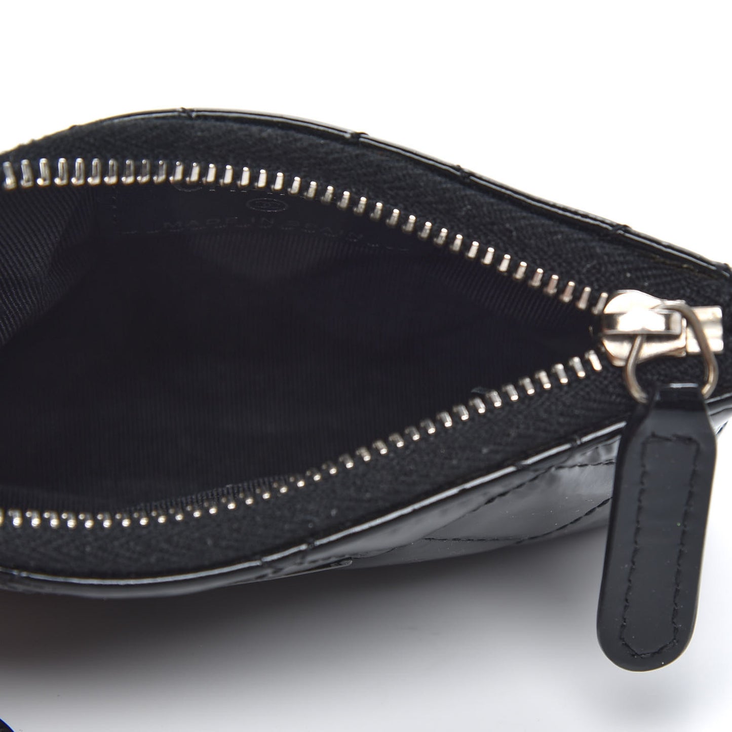 Patent Quilted Key Pouch So Black
