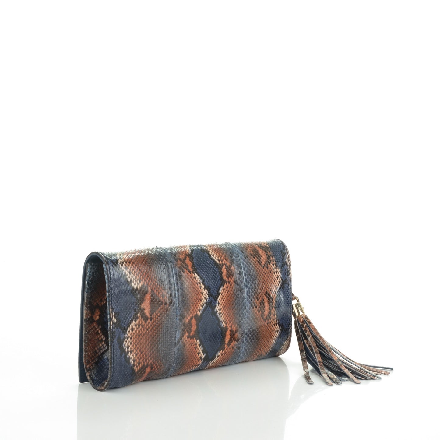 Python Medium Soho Clutch Blue Sienna
