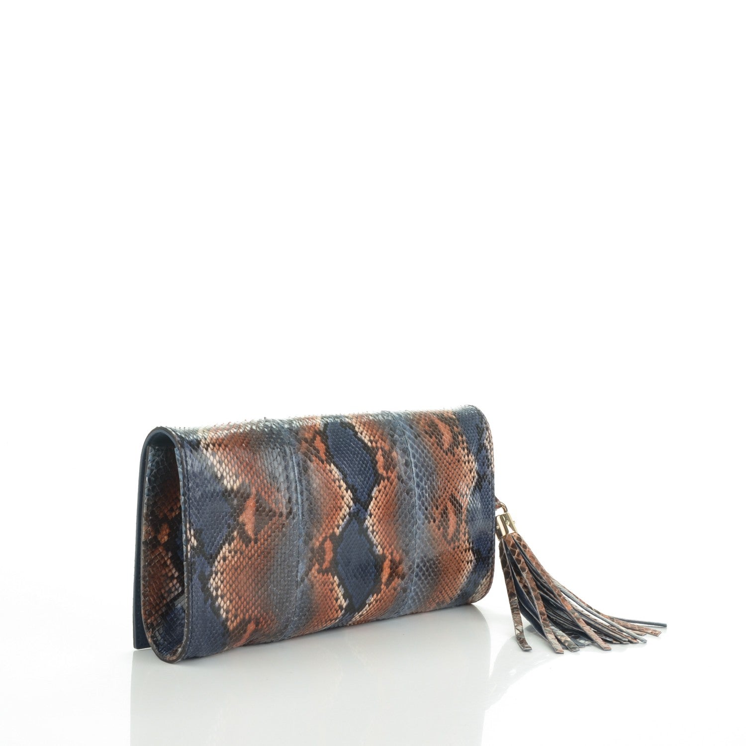 Gucci Python Medium Soho Clutch Blue Sienna 3 of 7