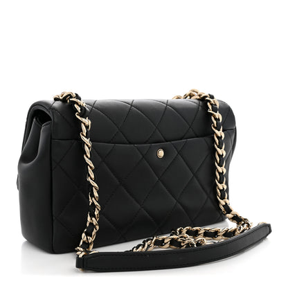 Chanel Lambskin Quilted Resin Bi-Color Chain Flap Bag Black 3 of 10