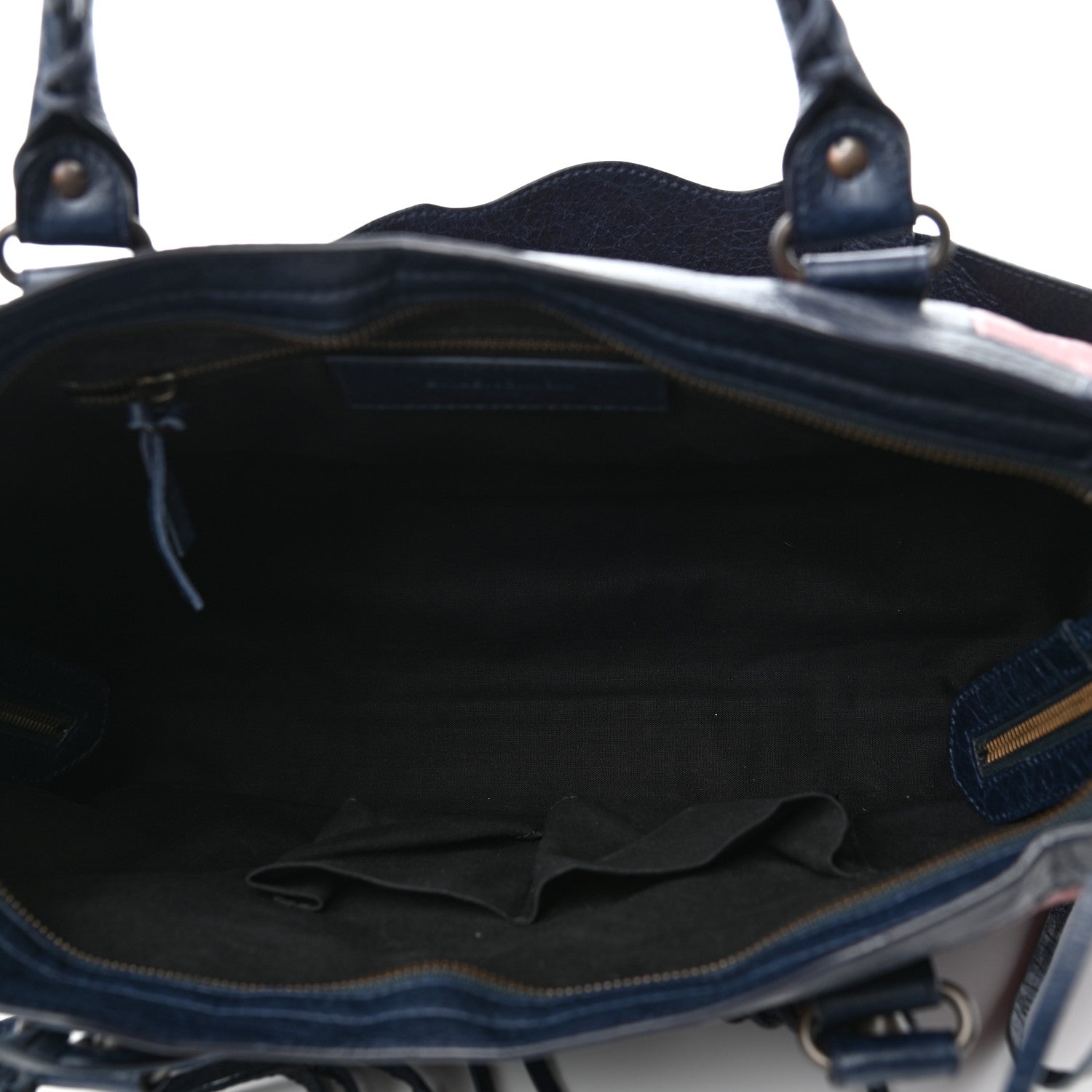 Balenciaga Cuir Arena Striped Classic Hardware City Bleu Nuit Rouge 6 of 11