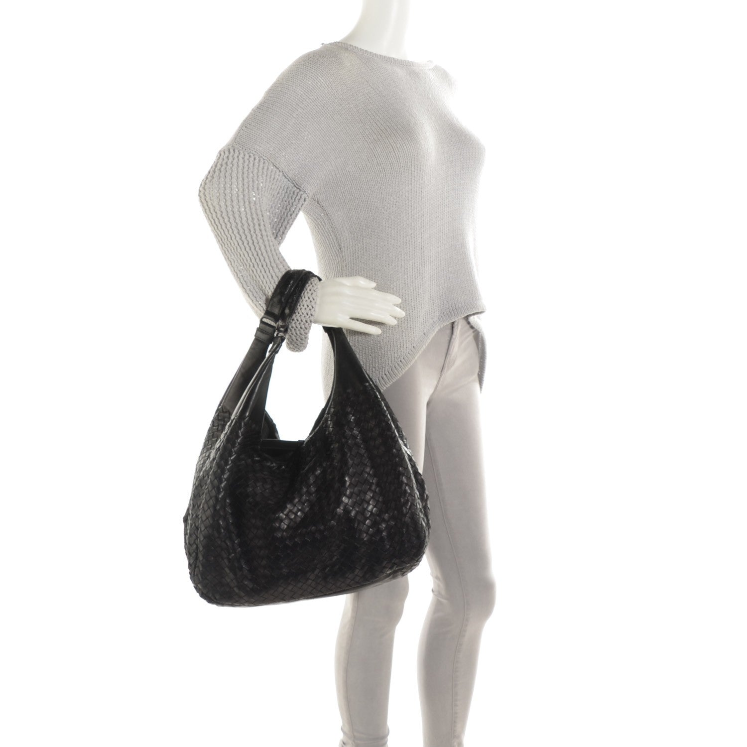 Bottega Veneta Nappa Intrecciato Large Campana Nero Black 2 of 9