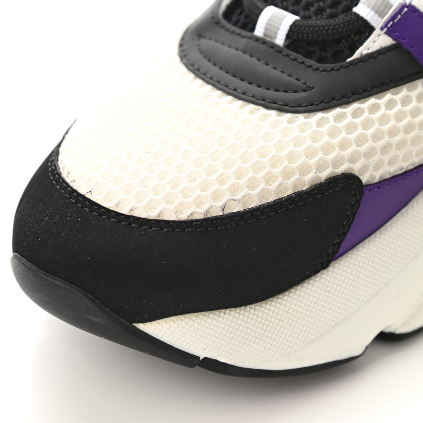 Technical Mesh Calfskin Mens B22 Sneakers 45 Violet White