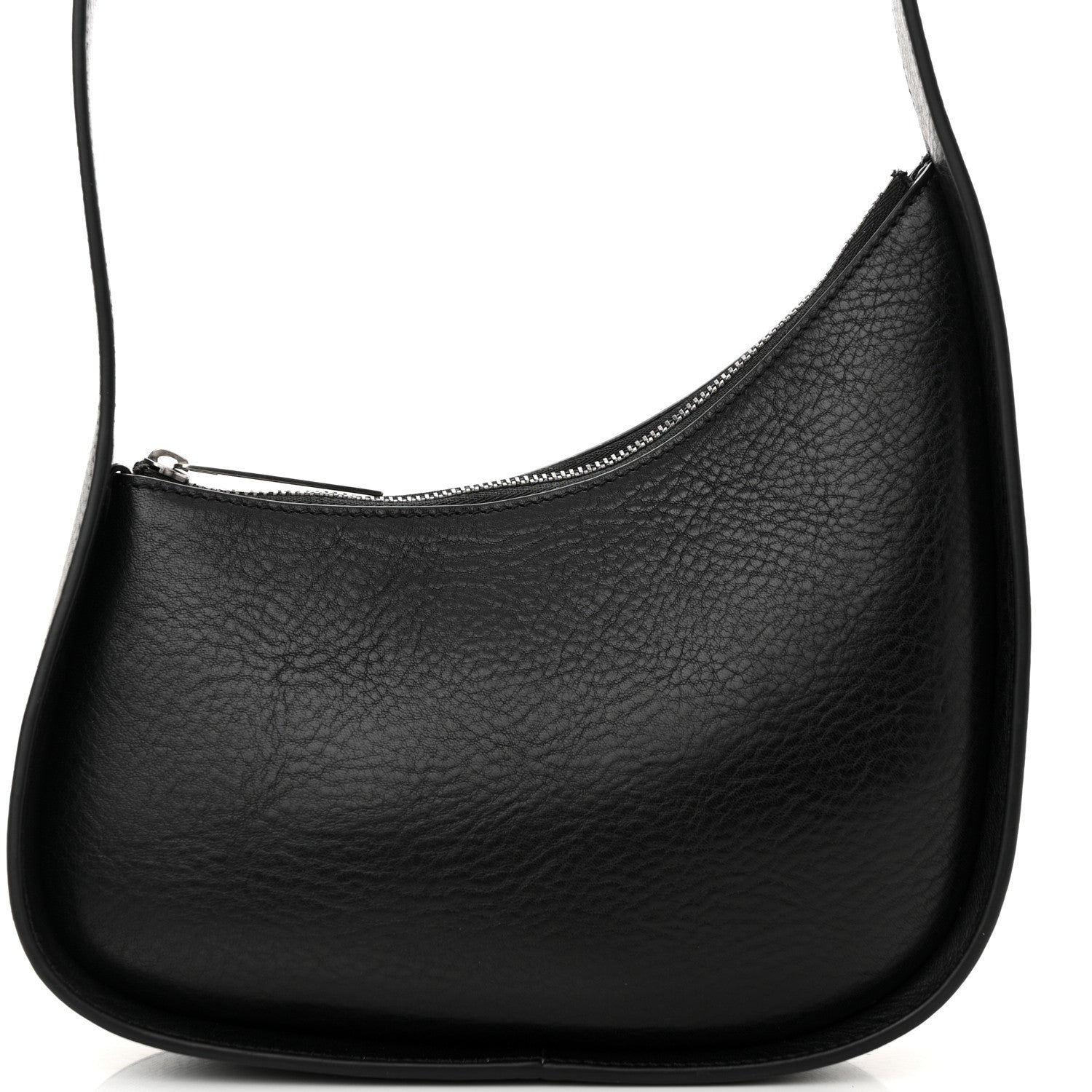 The Row Grained Calfskin Half Moon Shoulder Bag Black 7 of 10