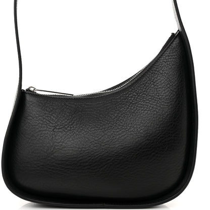 The Row Grained Calfskin Half Moon Shoulder Bag Black 7 of 10