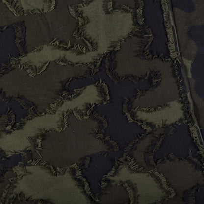 Christian Dior Wool Cashmere Embroidered Camouflage Stole Green 3 of 3
