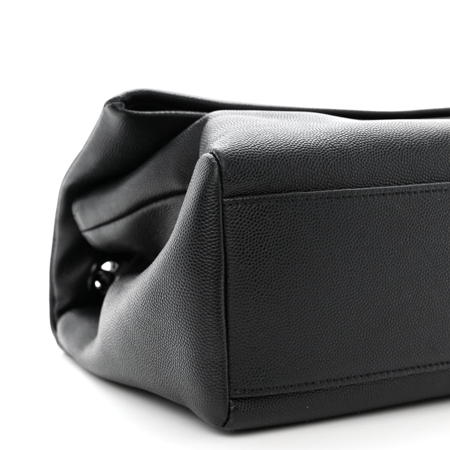Grain De Poudre Medium West Hollywood Monogram Fold-Over Black