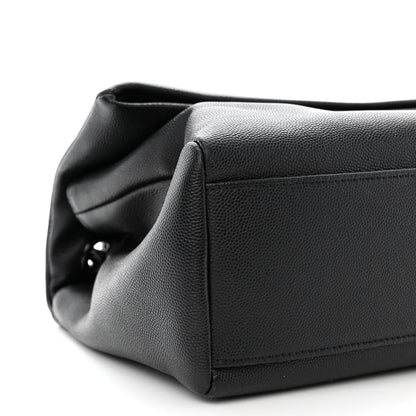 Saint Laurent Grain De Poudre Medium West Hollywood Monogram Fold-Over Black 9 of 10