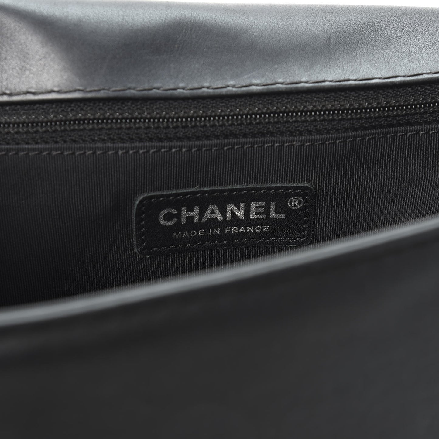 Lambskin Quilted Large Boy Flap Black