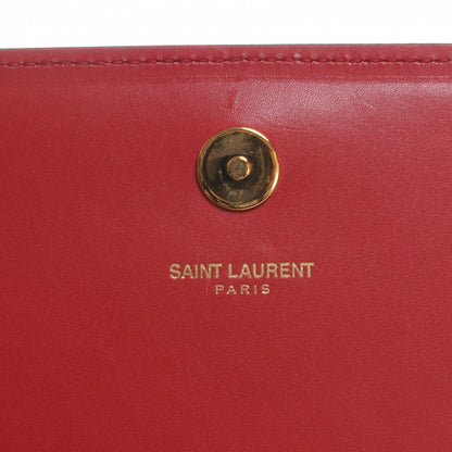 Saint Laurent Leather Cassandre Clutch Red 5 of 8