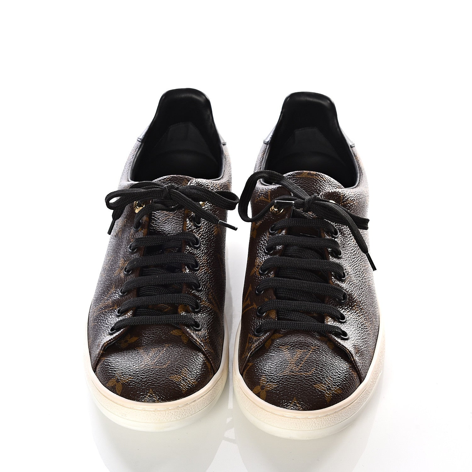 Louis Vuitton Patent Monogram Frontrow Sneakers 40 5 of 14