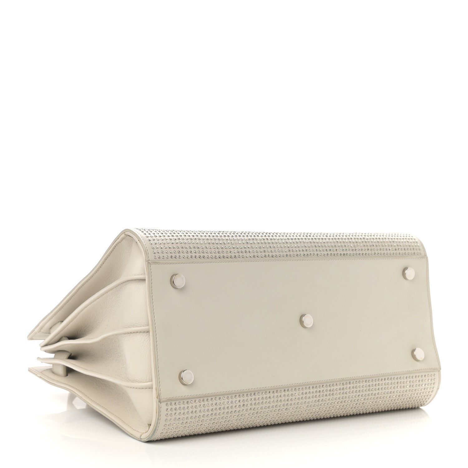 Saint Laurent Calfskin Studded Small Sac De Jour White 4 of 20