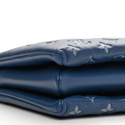 Louis Vuitton Lambskin Embossed Monogram Coussin PM Denim Blue 8 of 9
