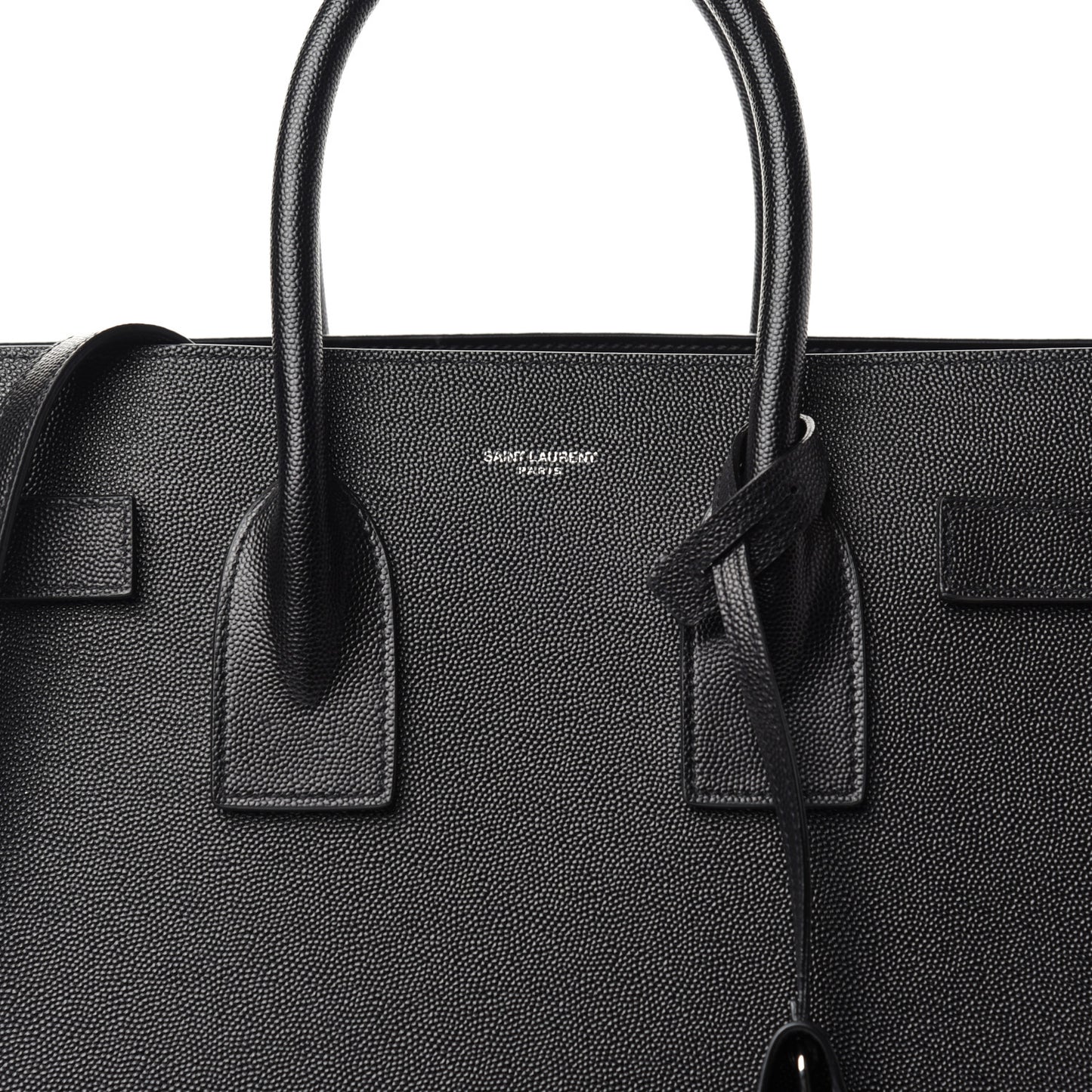 Grained Calfskin Small Sac De Jour Black