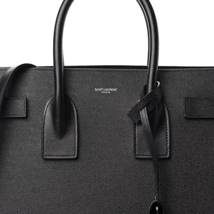 Saint Laurent Grained Calfskin Small Sac De Jour Black 10 of 10