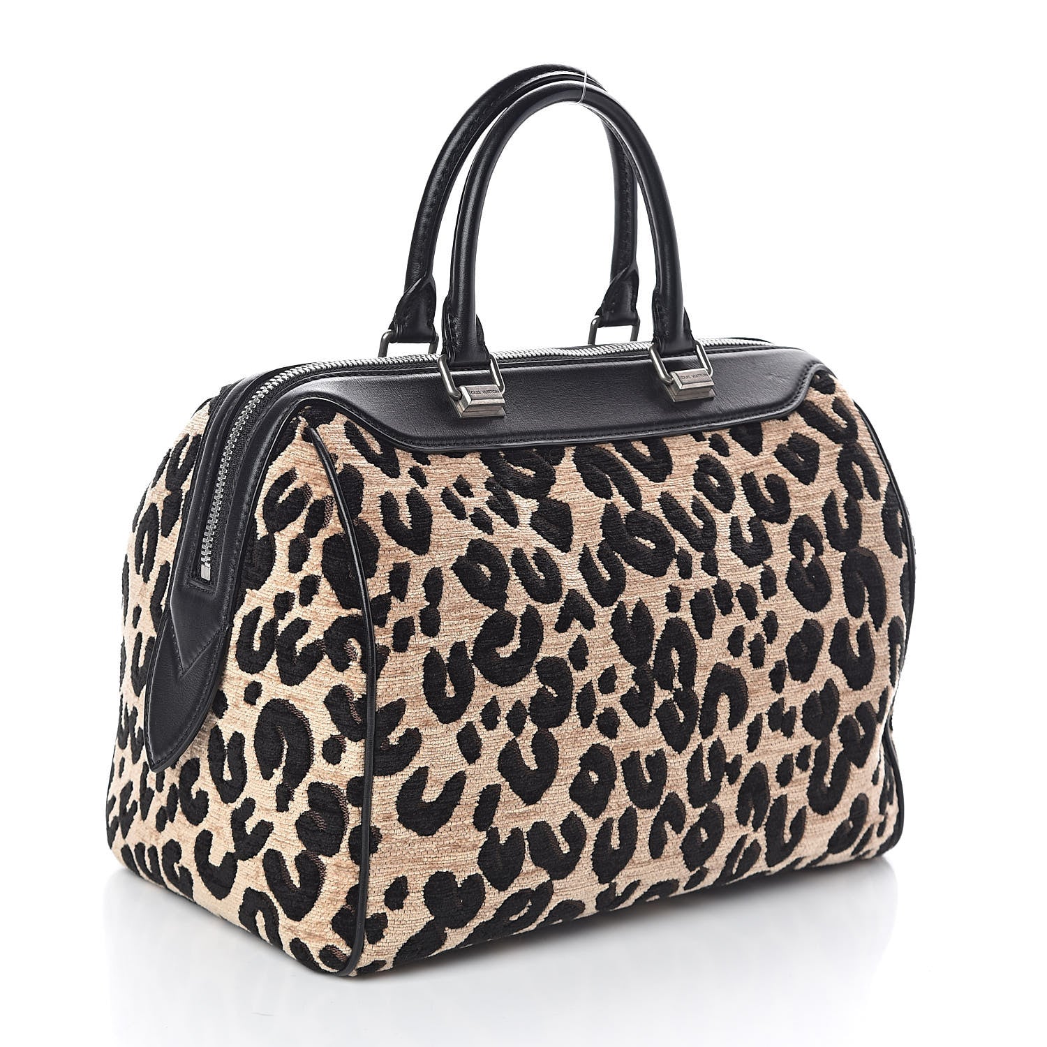 Louis Vuitton Jacquard Velvet Leopard Print Stephen Sprouse Speedy 3 of 9