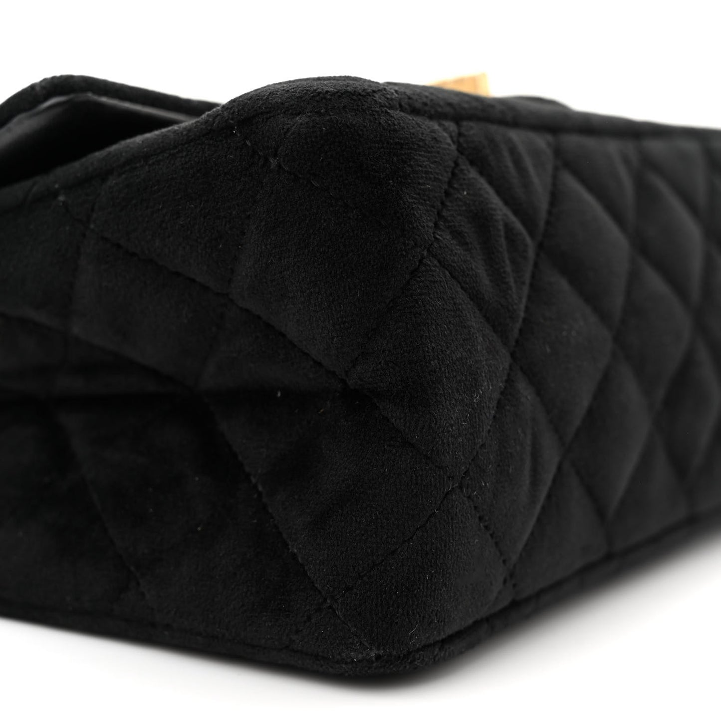 Velvet Quilted Mini 2.55 Reissue Flap Black