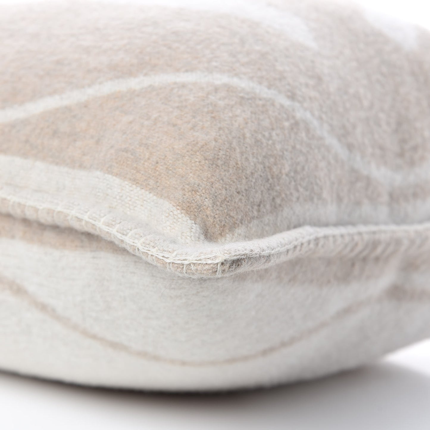 Merino Wool Cashmere CC Pillow Beige Off White