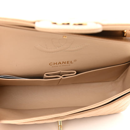 Chanel Caviar Quilted Medium Double Flap Light Beige 5 of 9