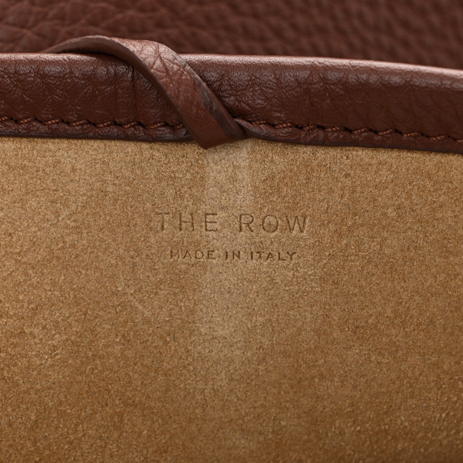 The Row Grained Calfskin Small N/S Park Tote Cognac 6 of 10