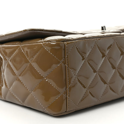 Chanel Patent Calfskin Quilted Maxi Double Flap Grey 8 of 10